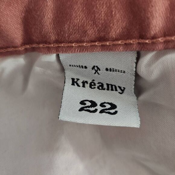 Kurvy Kreamy Pink Skinny Pants NWT Size 22 Plus Size Pink Pants - Picture 8 of 9
